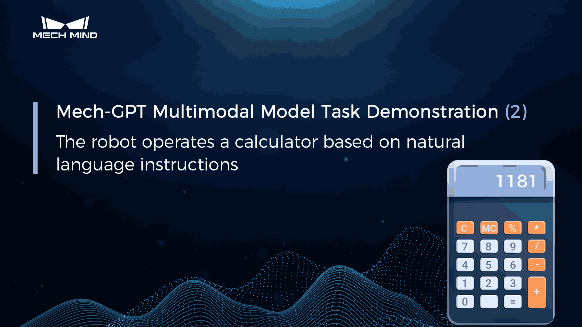 Mech-GPT Task Demo 2: The Robot Operates a Calculator Based on Natural Language Instructions