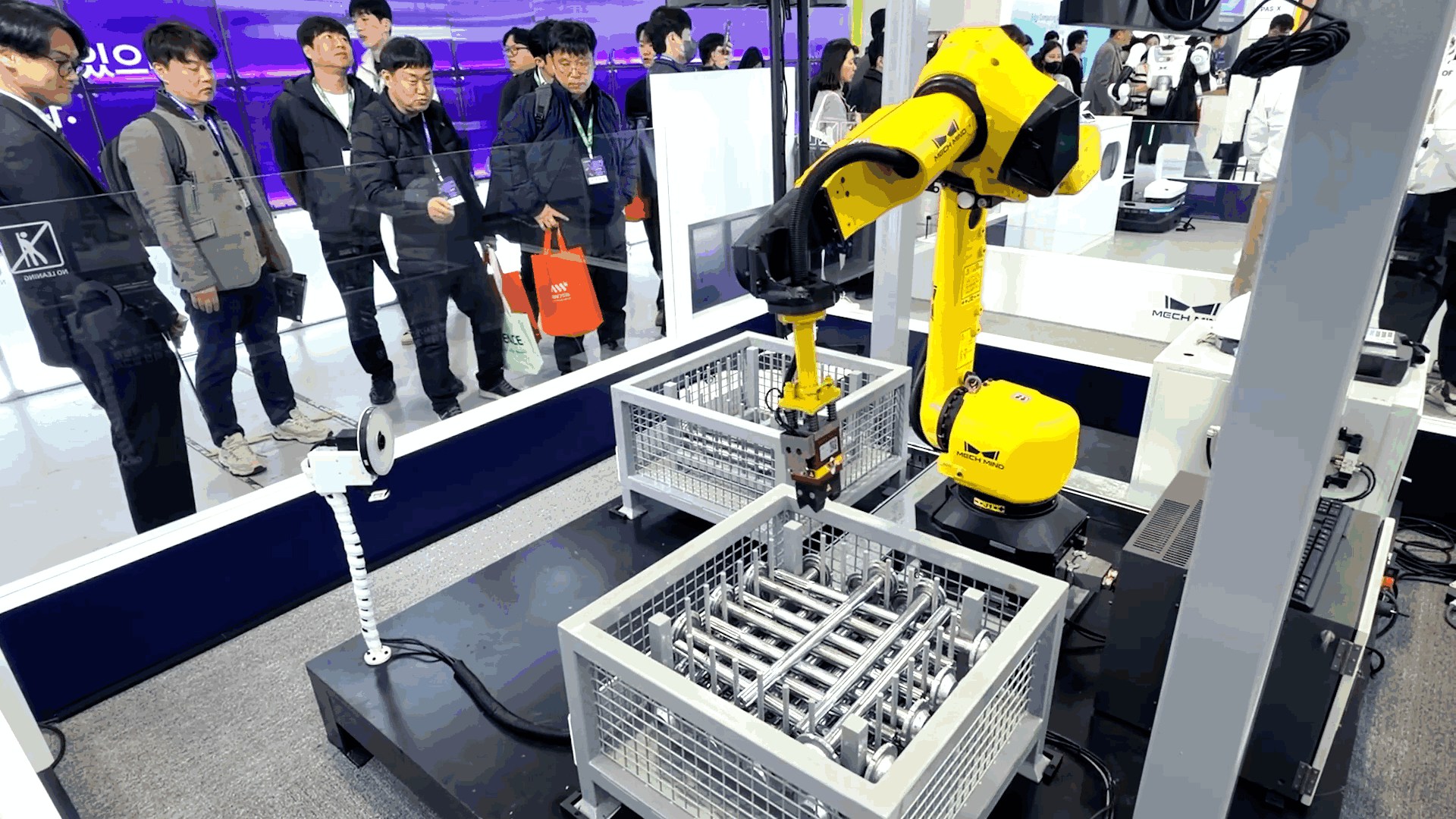 General-Purpose "Eye + Brain" for Robots: Precise Machine-Tending of Axle Shafts (Deep Bin)